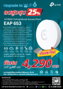 Point d'accès sans fil Omada Ethernet Gigabit WiFi 6  2976 Mbit/s PoE