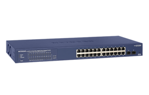 Smart Switch 19" fanless 24 ports Ethernet Gigabit +2 ports SFP
