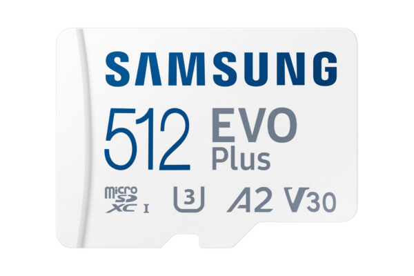 Carte Mémoire Micro SD EVO Plus (2024) 512 Go + adapteur SD