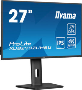 Écran ProLite LED 27" 4K UHD, Pivot, DPS, Réduction lumière bleue