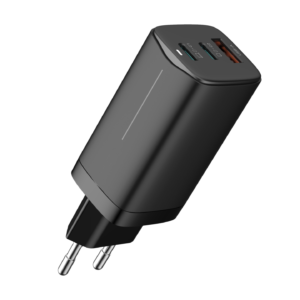 Alimentation secteur 65Watts 2ports USB-C 1port USB-A cordon 1.8mètre