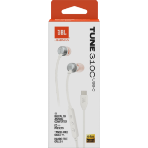 Écouteurs Avec fil Tune 310C, Appels/Musique, USB Type-C - Blanc