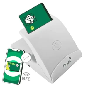 Lecteur fixe PC/SC bifente et sans contact professionnels de santé